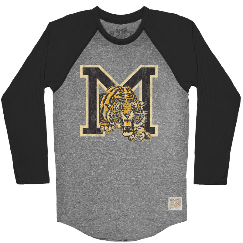 Missouri Tigers Tri-Blend Unisex Contrast Raglan