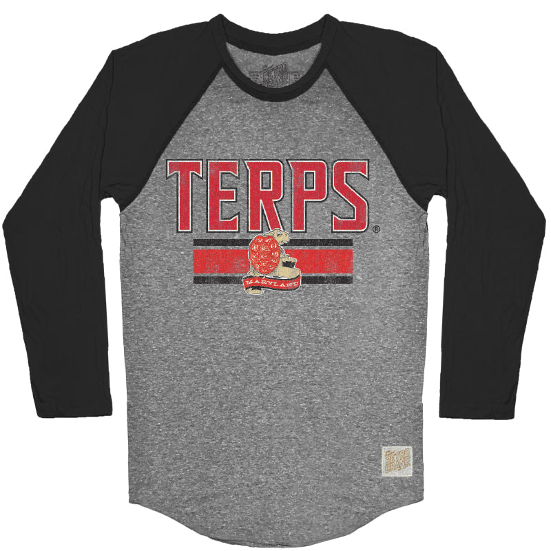 Maryland Terps Tri-Blend Unisex Contrast Raglan