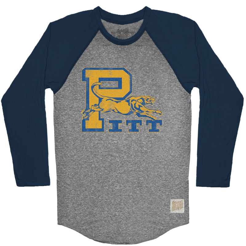 Pitt Panthers Tri-Blend Unisex Contrast Raglan