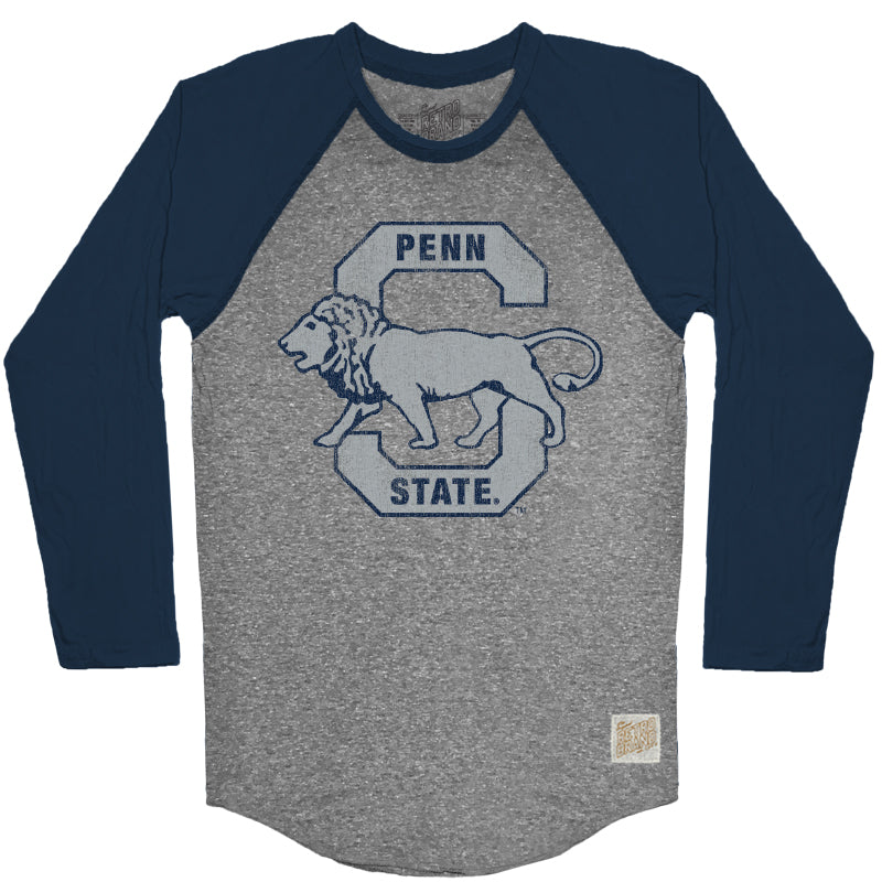 Penn State Tri-Blend Unisex Contrast Raglan