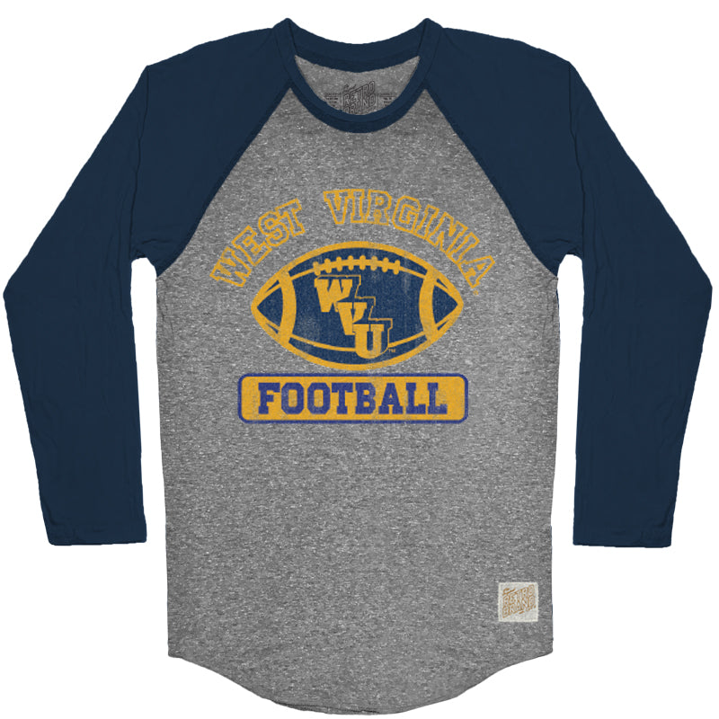 West Virginia Tri-Blend Unisex Contrast Raglan