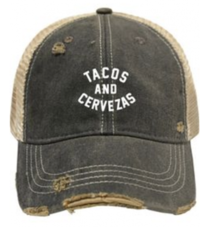 Tacos and Cervezas Vintage Snap Back Trucker Cap