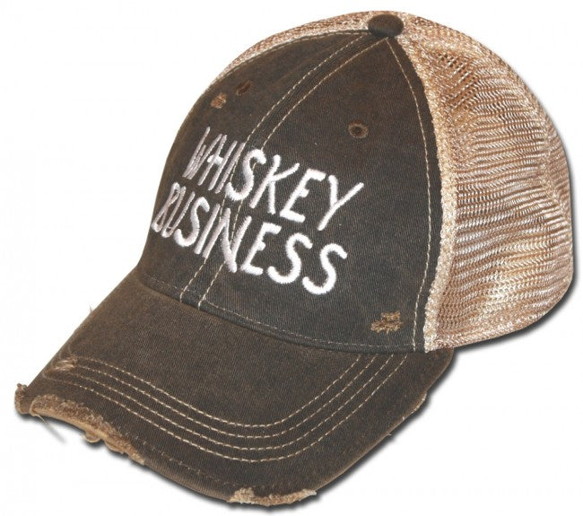 Whiskey Business Vintage Snap Back Trucker Cap